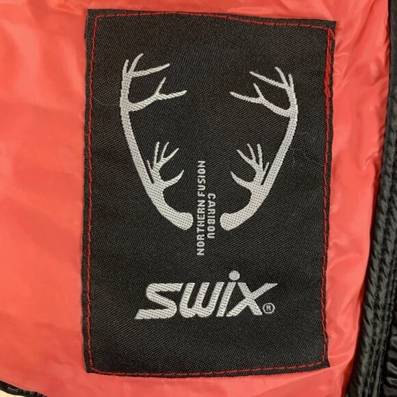 Swix Down Feather Hooded Puffer Jacket Size XS Quilted Full Zip Colorblock - Picture 6 of 13